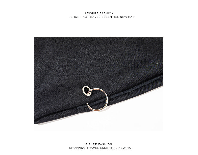 Autumn Men's And Women's High Elasticity Iron Hoop Tam-o'-shanter Closed Toe Cover Women's Korean Style Pile Style Hat For Pregnant Women