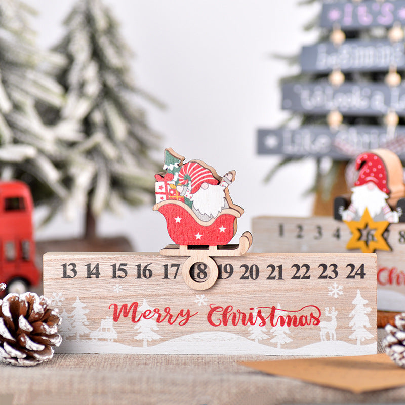 Christmas Wooden Calendar Mobile Ornaments