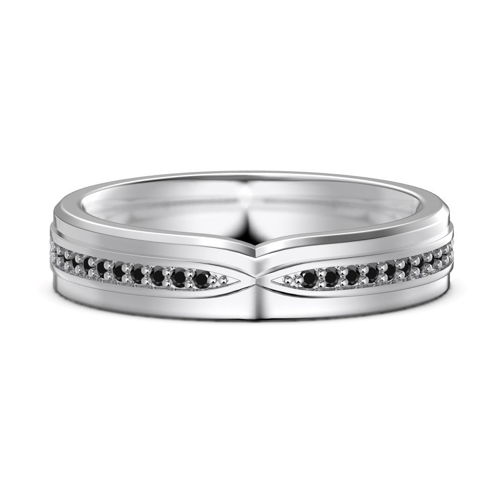 Sterling Silver Ring For Men And Women Couple Rings Design Zircon Inlaid Couple's Ring