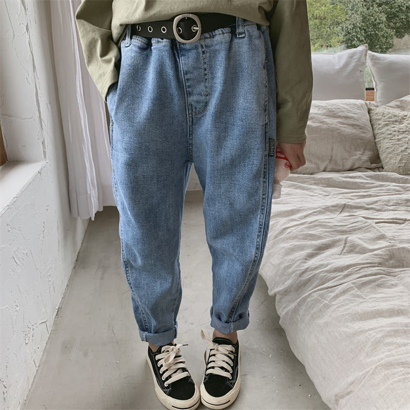 Children's solid color jeans
