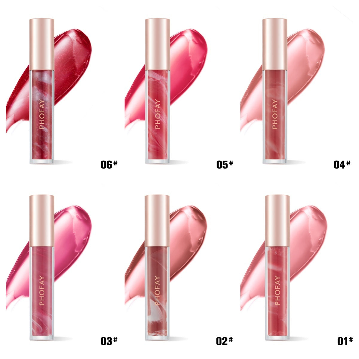 PHOFAY Rose Blooming Hydrating Lip Gloss
