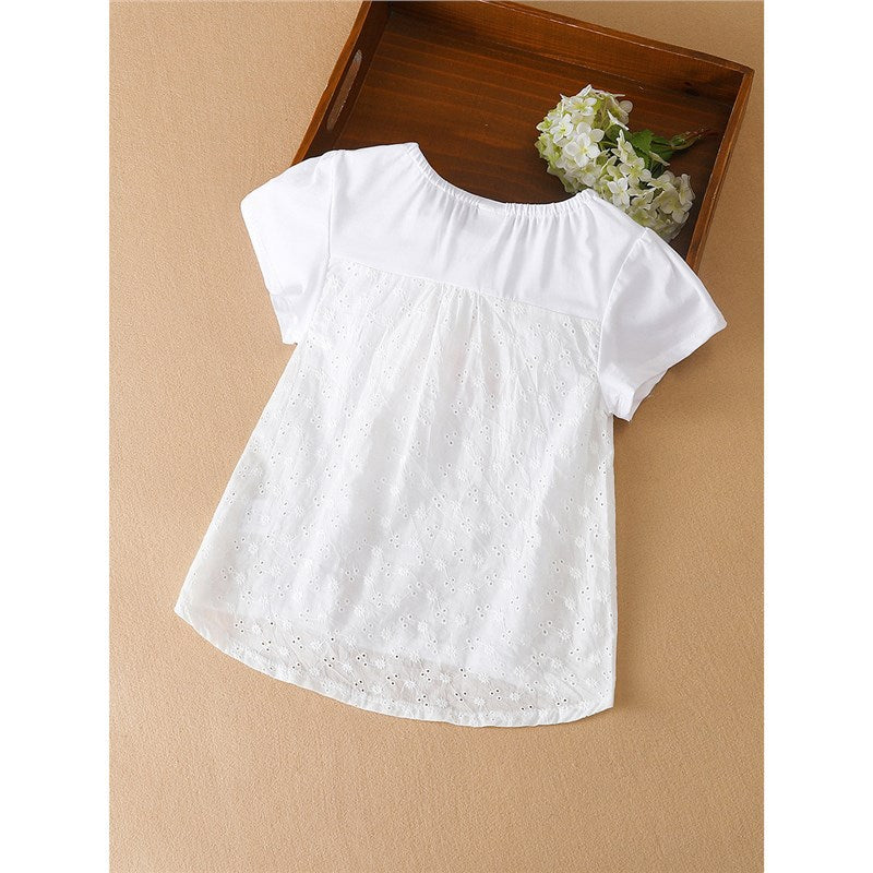 Girls' Fashion Personality Trendy Shirt Short Sleeve