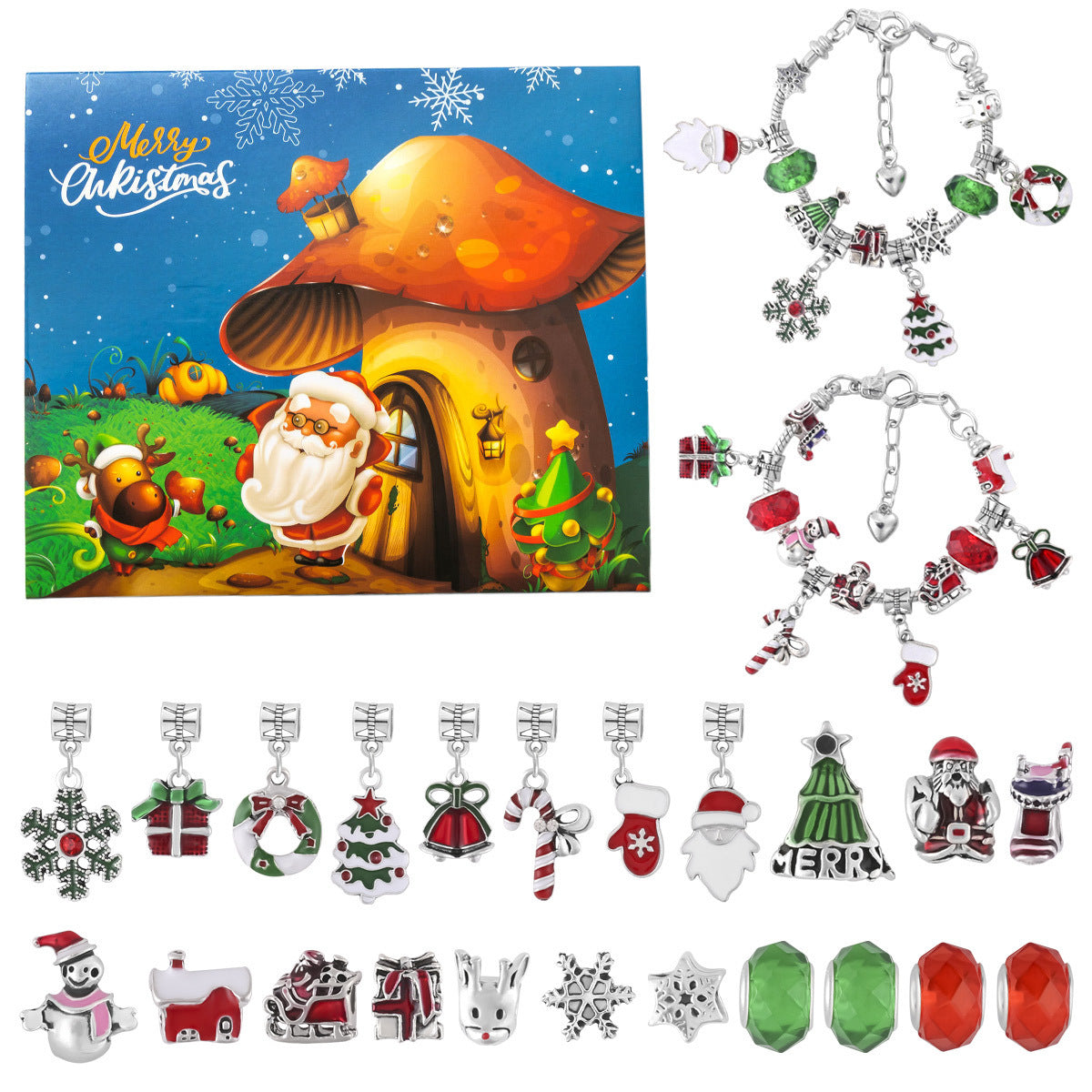 Diy Creative Children's Bracelet Ornament 24 Grid Calendar Christmas Blind Box