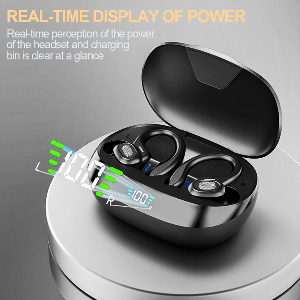 Sports Wireless Bluetooth Earphones Headphones Ear Hook Running Bass Earbuds