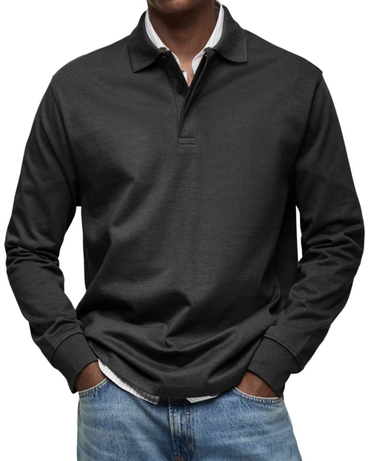 Men's Casual All-matching Long Sleeve Button Shirt