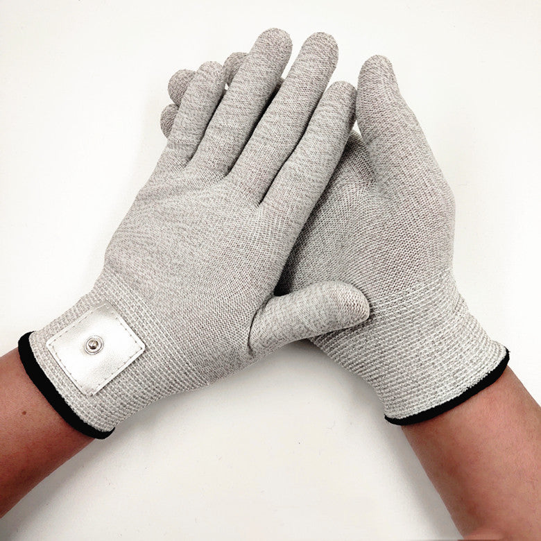 Silver Fiber Luokou Plus Fixed Leather Physiotherapy Conductive Leather Electrode Gloves