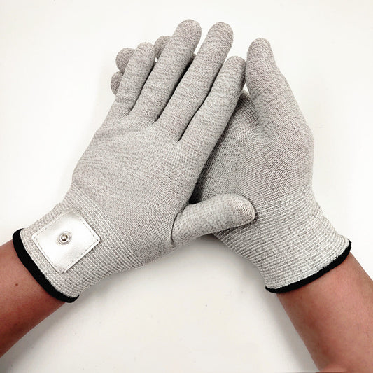 Silver Fiber Luokou Plus Fixed Leather Physiotherapy Conductive Leather Electrode Gloves