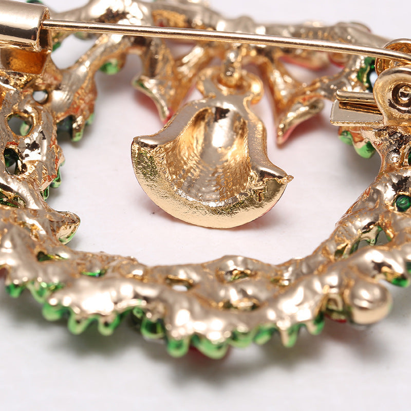 Christmas bell brooch