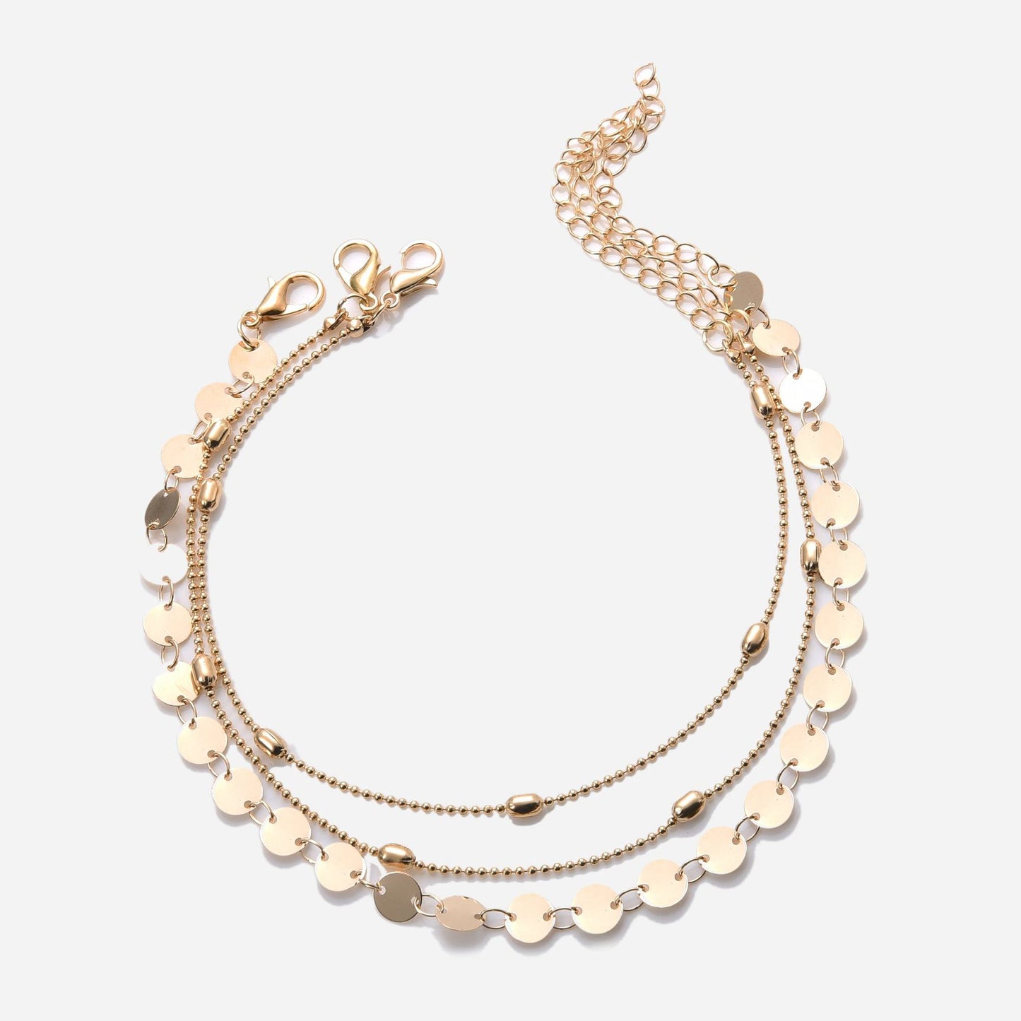 Fashion Popular Set Multi-layer Sequined Beach Layered Anklet For Women