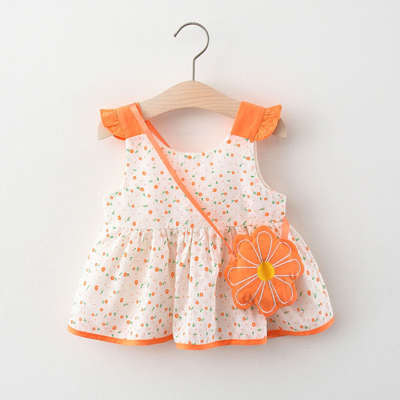 Children's Girls Summer Sleeveless Print Dress