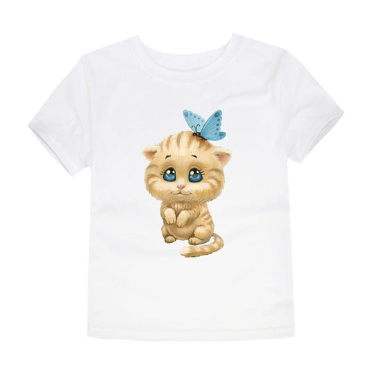 Children's Cartoon Animal Heat Transfer Top