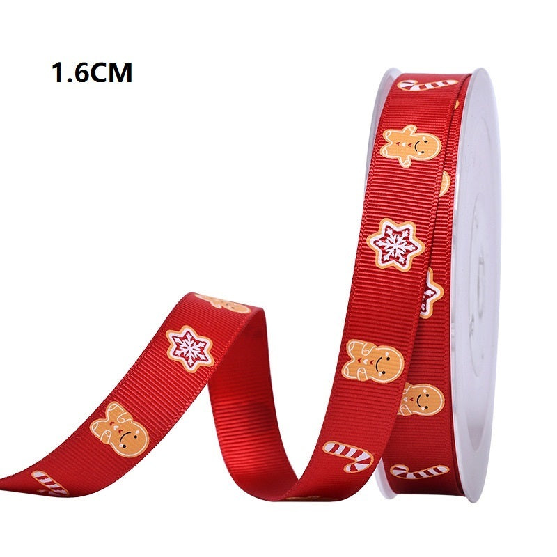 Polyester Christmas Scene Decoration Ribbon