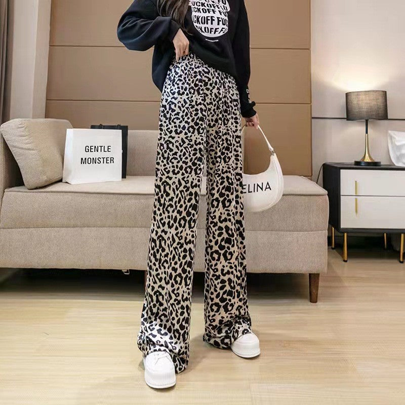 Draping Mopping Pants Straight Ink Painting Dye Pants For Women
