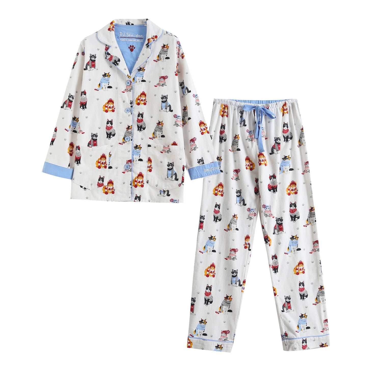 Women's Chic Cotton Brushed Pajamas Homewear