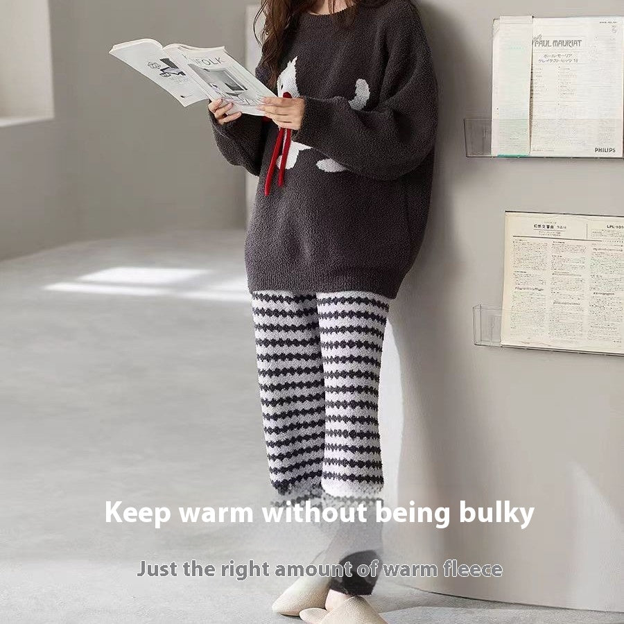 Thick Warm Long Sleeves Homewear Suit