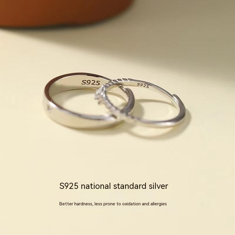 Little Prince And Rose Couple Ring Men And Women Inn Special-interest Design Fashion Couple Rings