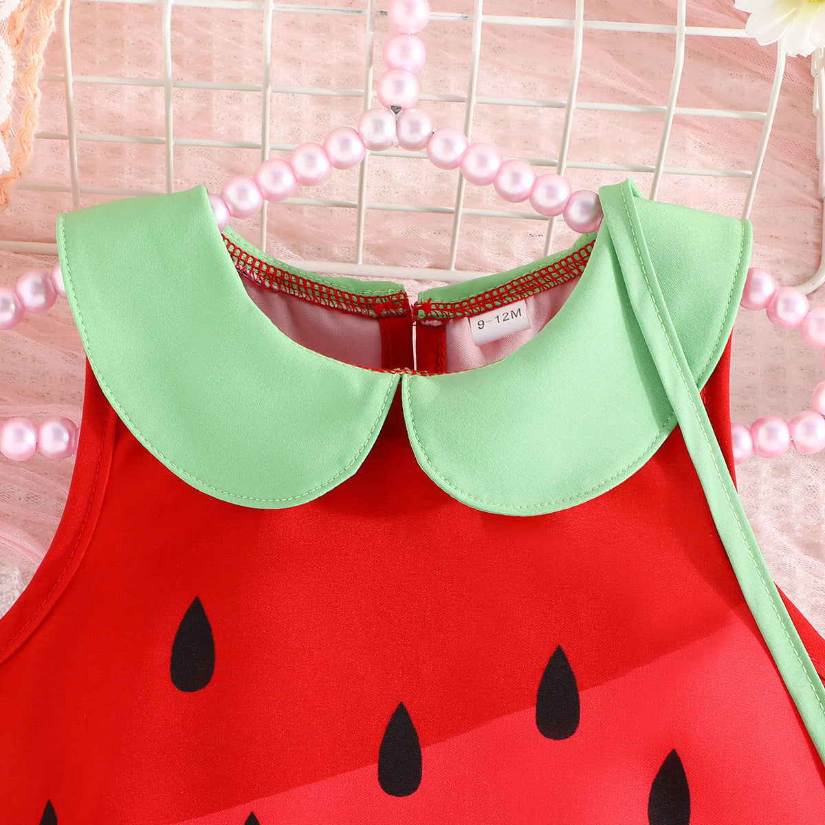 Girls Fashion Personality Fruit Printed Dress