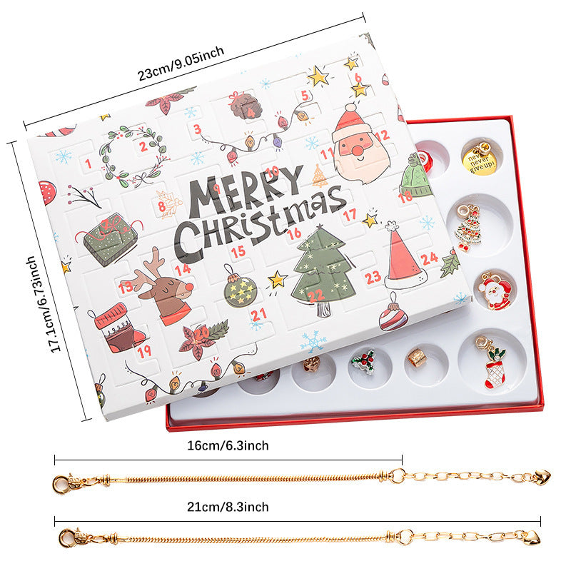 Diy Creative Children's Bracelet Ornament 24 Grid Calendar Christmas Blind Box