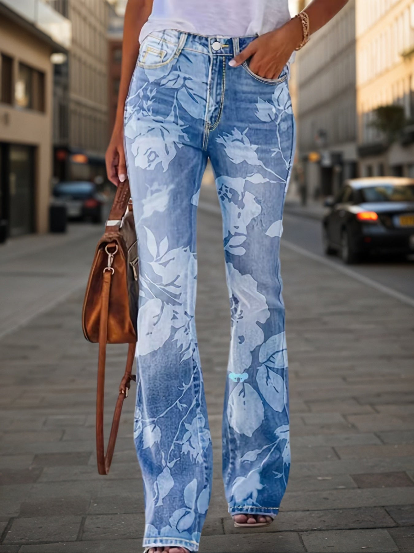 2025 New Women's AutumnWinter Printed Denim Pants, Women's Denim Pants, Essential Jeans For AutumnWinter, Warm Jeans, Women's Four Seasons Jeans, Printed Jeans