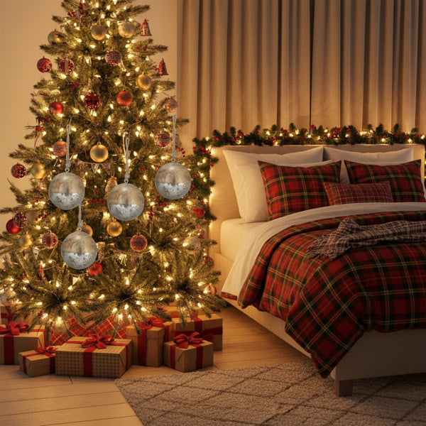 4PCS Set Christmas Hanging Ball Ornaments Wooden Tree Decorations Festive Holiday Party Decor Xmas Tree Accessories FBA Shipment