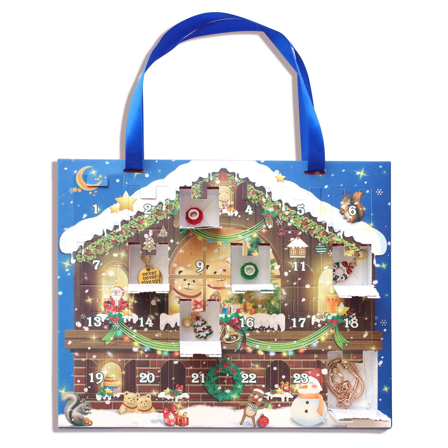 24 Grid Countdown Calendar Christmas Blind Box Children's Handmade Bracelet Gift Box