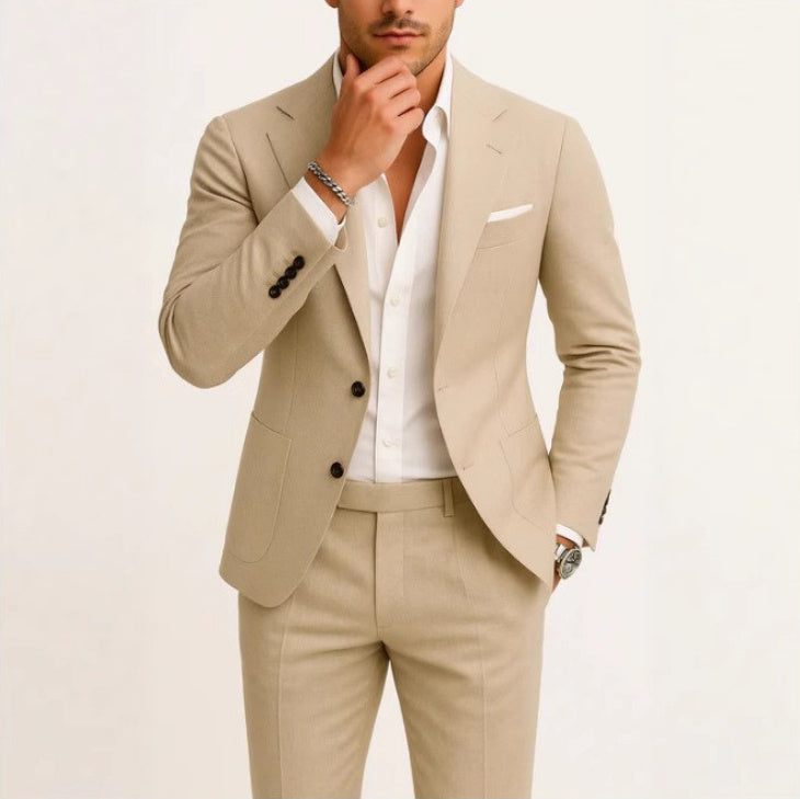 Two-piece Digital Printing Suit With Two Buttons Suit