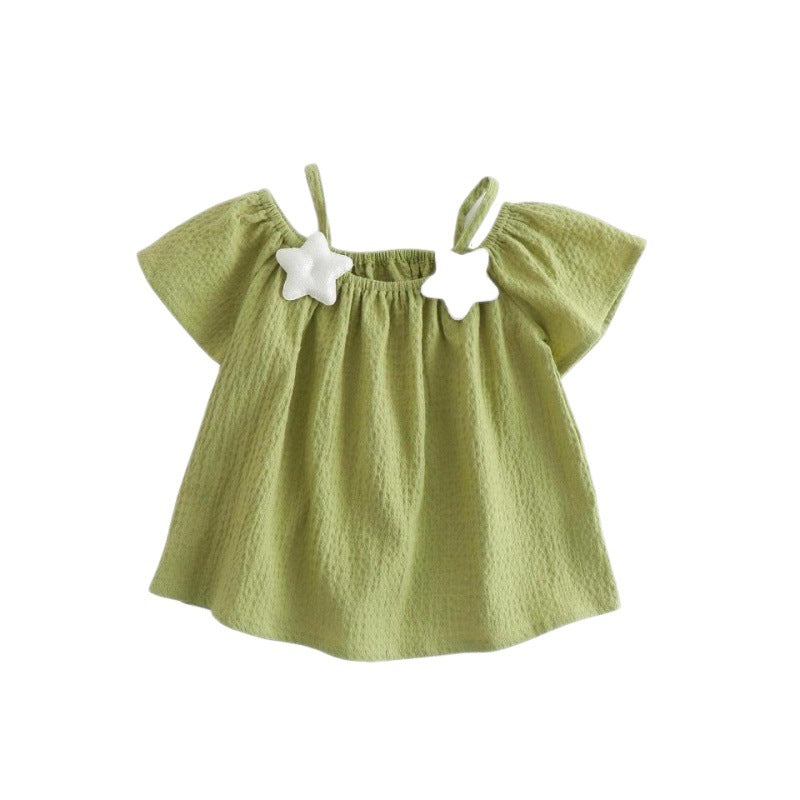 Sling Short-sleeved T-shirt Fashion Little Princess Top