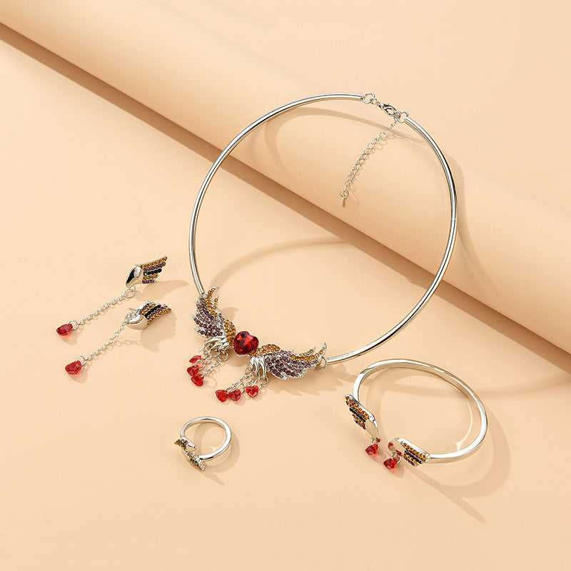 Angel Wings Four Piece Jewelry Set Fashion Luxury
