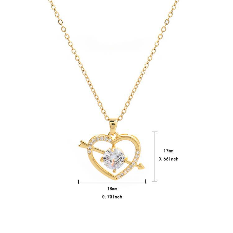 Titanium Steel Five-pointed Star Butterfly Wings Four-leaf Clover Inlaid Zircon Pendant Necklace