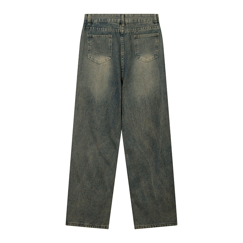 Ripped Hollow-out Denim Trousers For Men