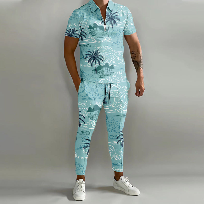 Men's Short Sleeved Pants Casual Set