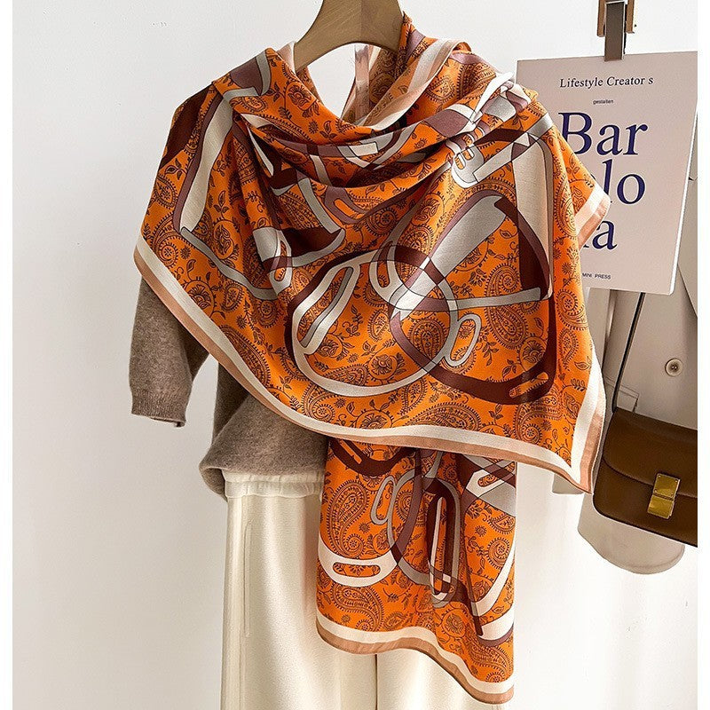 Color Matching Fashion Scarf Scarf Thin Warm Scarf Talma