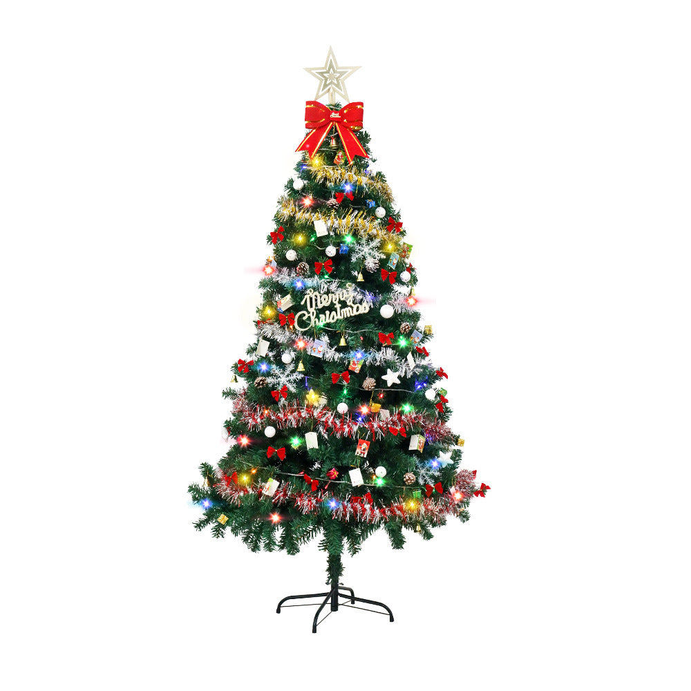 Christmas Tree, Energy-Saving LED Lights, Includes 195 Pendants, Skirts, And Guardrails