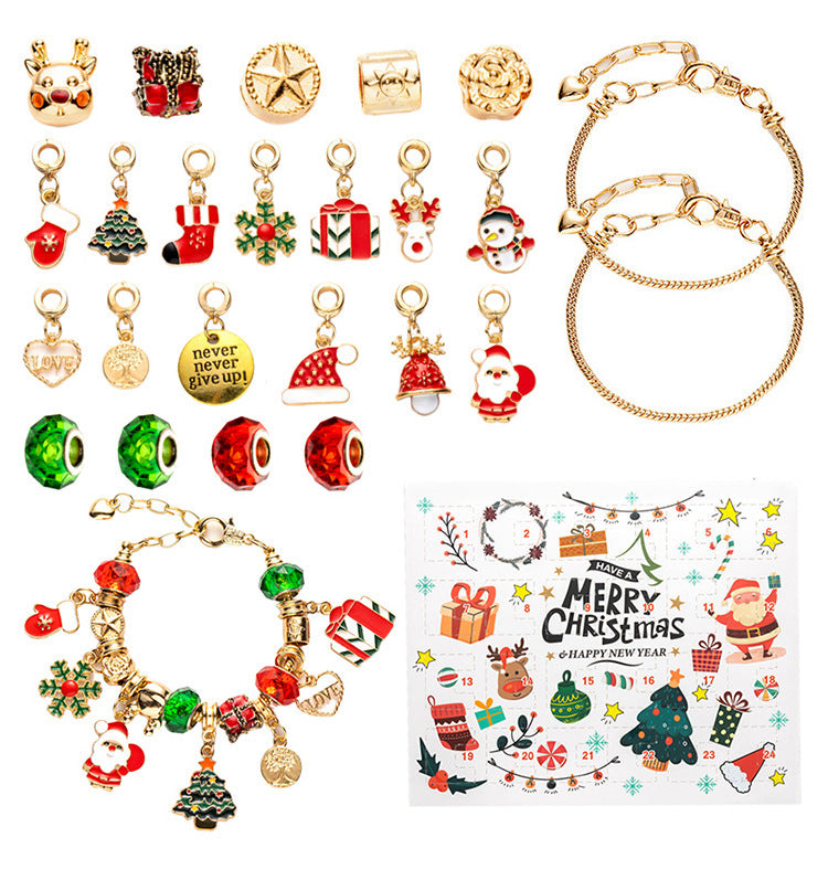 Diy Creative Children's Bracelet Ornament 24 Grid Calendar Christmas Blind Box