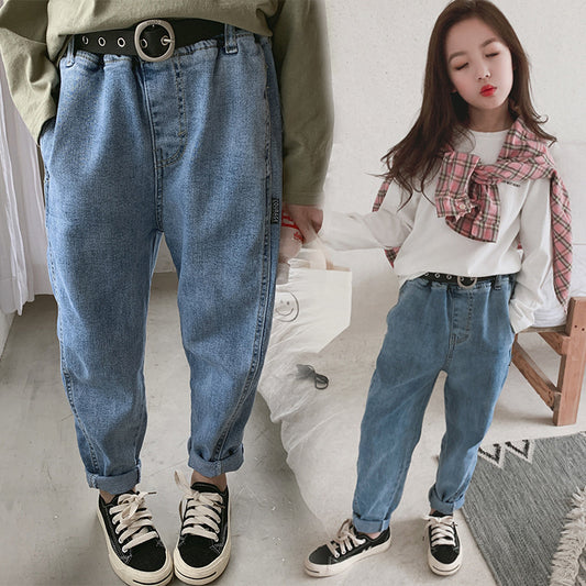 Children's solid color jeans