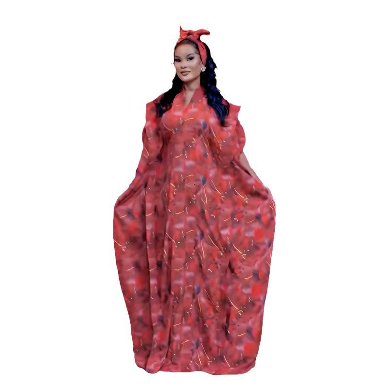 African Style Printing Plus Size Dress