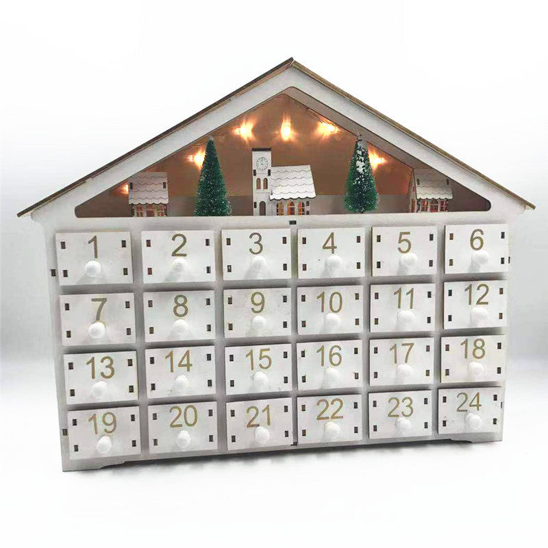 White 24 Days Countdown Christmas Digital Calendar Pendulum