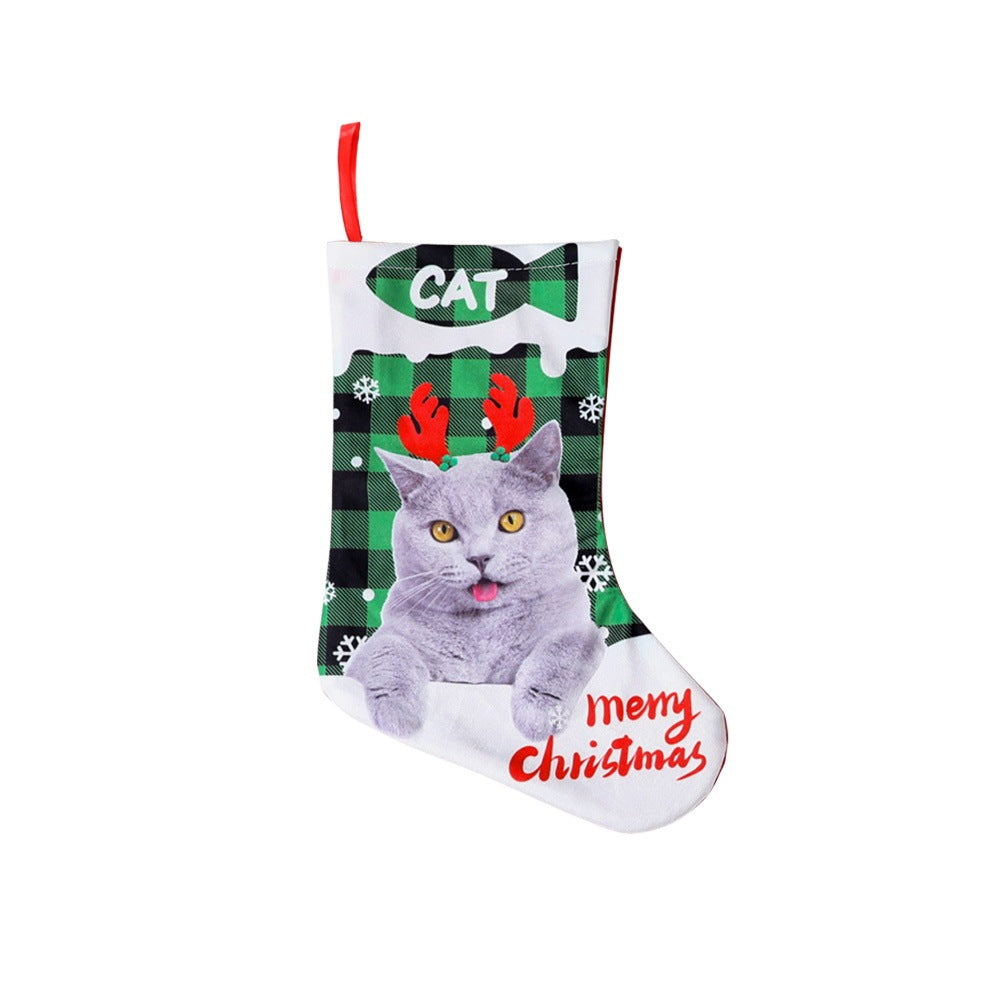Printed Puppy Cat Christmas Decoration And Layout Supplies