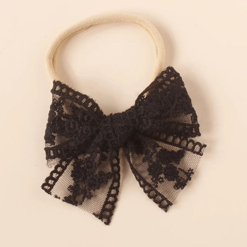 Baby Nylon Bow Headband For Girls Soft Headbands Cute Elasti