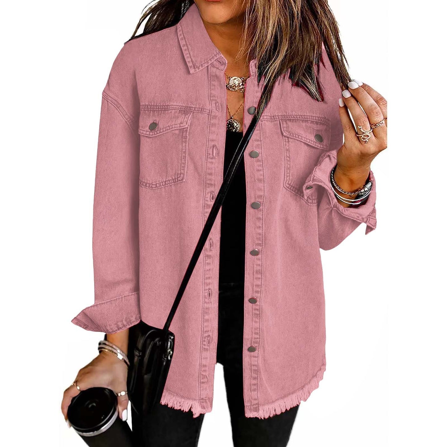 Washed Denim Shirt Jacket Women's European And American