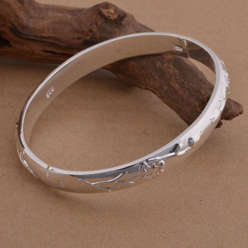 925 Silver Plated Jewelry Set Roses