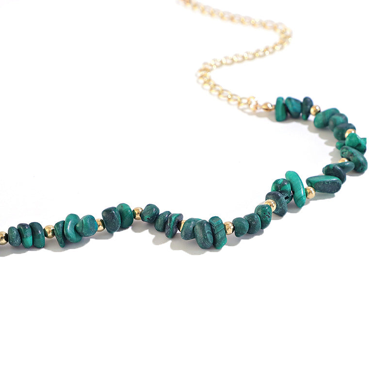 Irregular Turquoise Necklace Retro Simple Handmade Necklace