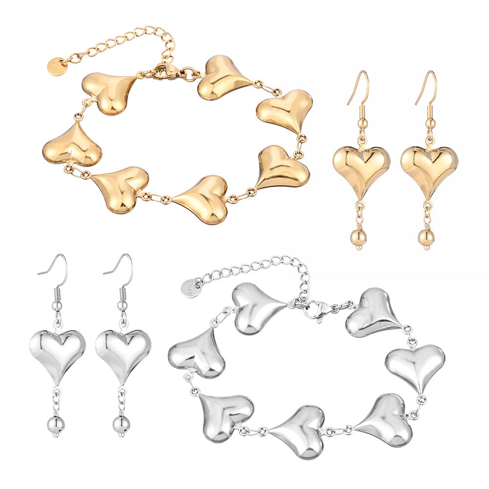 Women's Advanced All-match Stainless Steel Hand Jewelry Suit