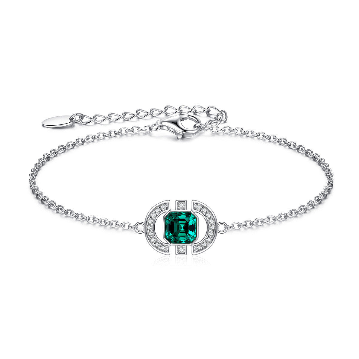 Necklace S925 Sterling Silver Square Jewelry Set