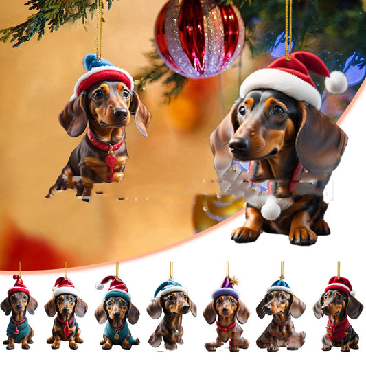 Acrylic Flat Christmas Gift Decoration Pendant