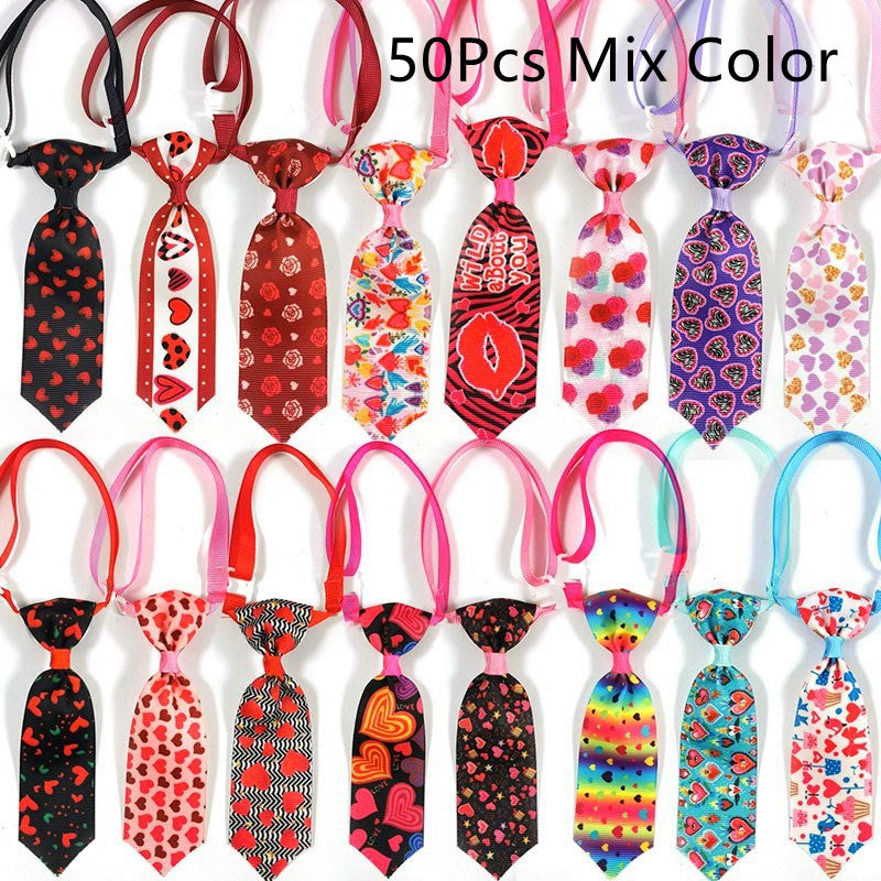 Cat And Dog Love Adjustable Collar Decorative Tie