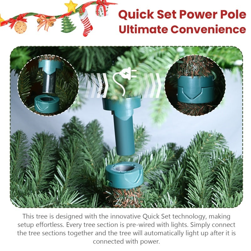 7ft Pe,pvc  Mixed Christmas Tree