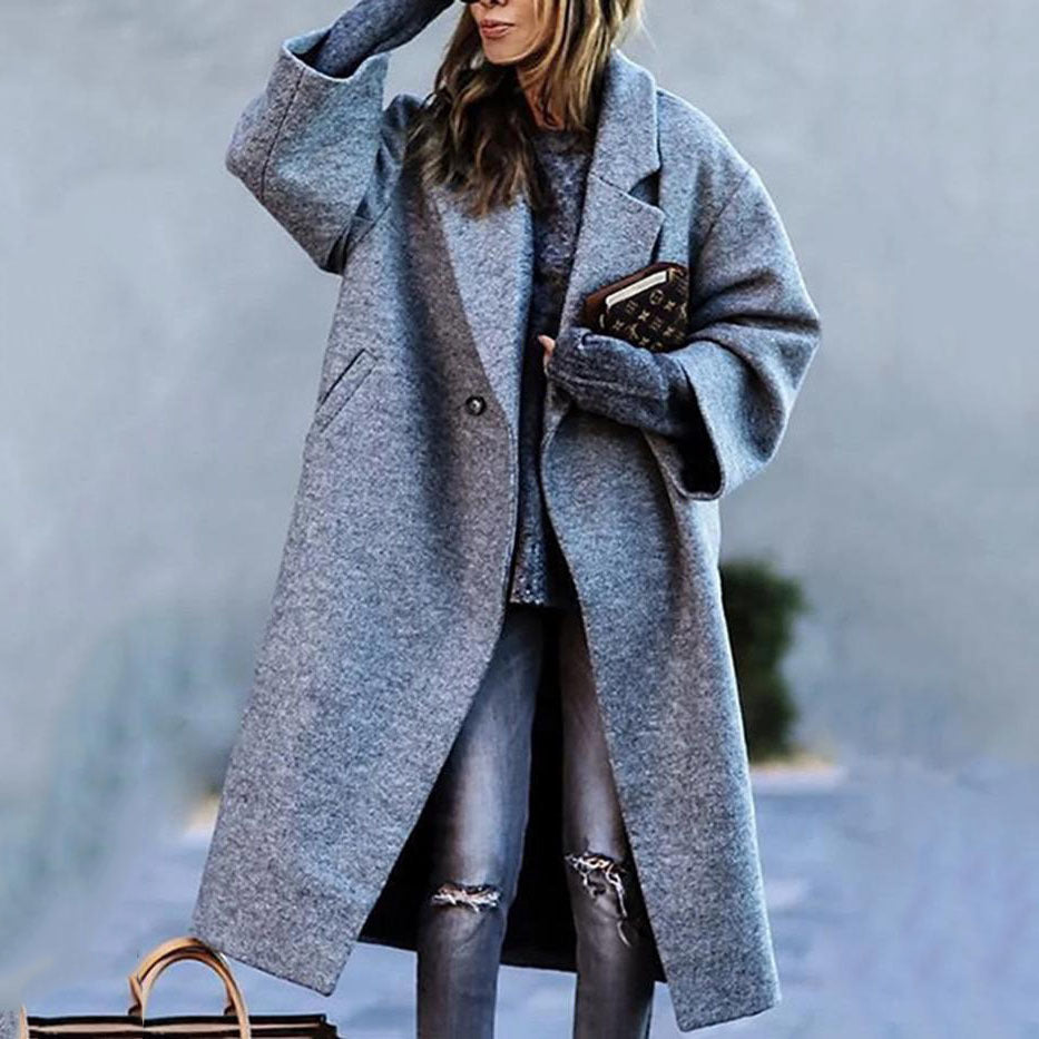 Coat Print Dragon And Phoenix Woolen