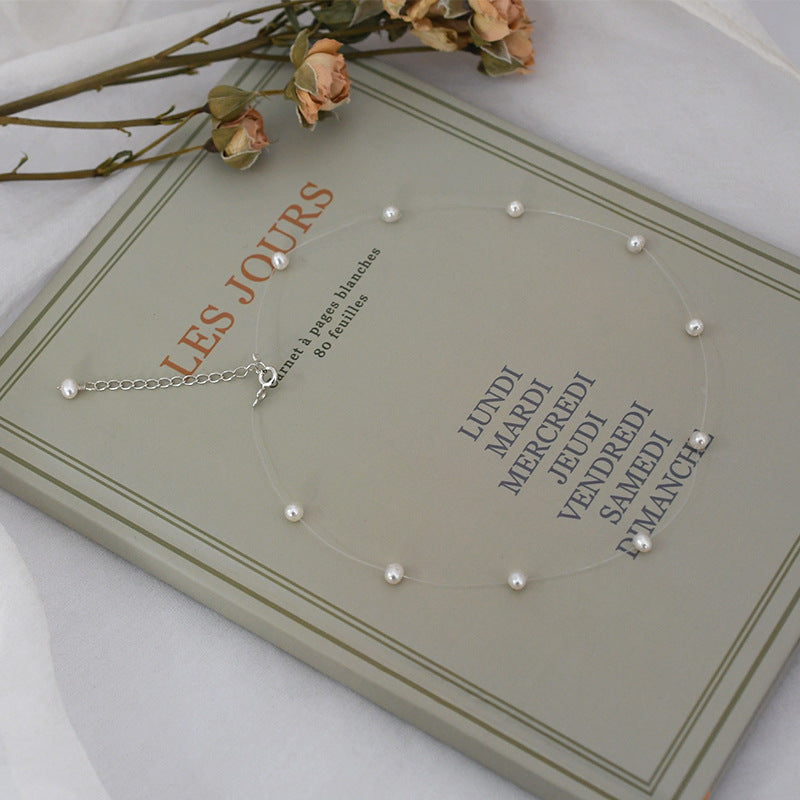 Water Short Necklace Invisible Line Necklace For Women