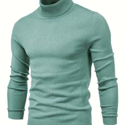 Men's Multicolor  Sweater With Mid Neck And Slim Trim
